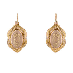 Boucles d'oreilles Dormeuses en or rose - Castafiore