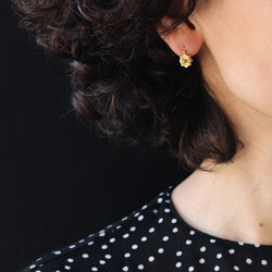 Boucles d'oreilles Dormeuses en or rose - Castafiore