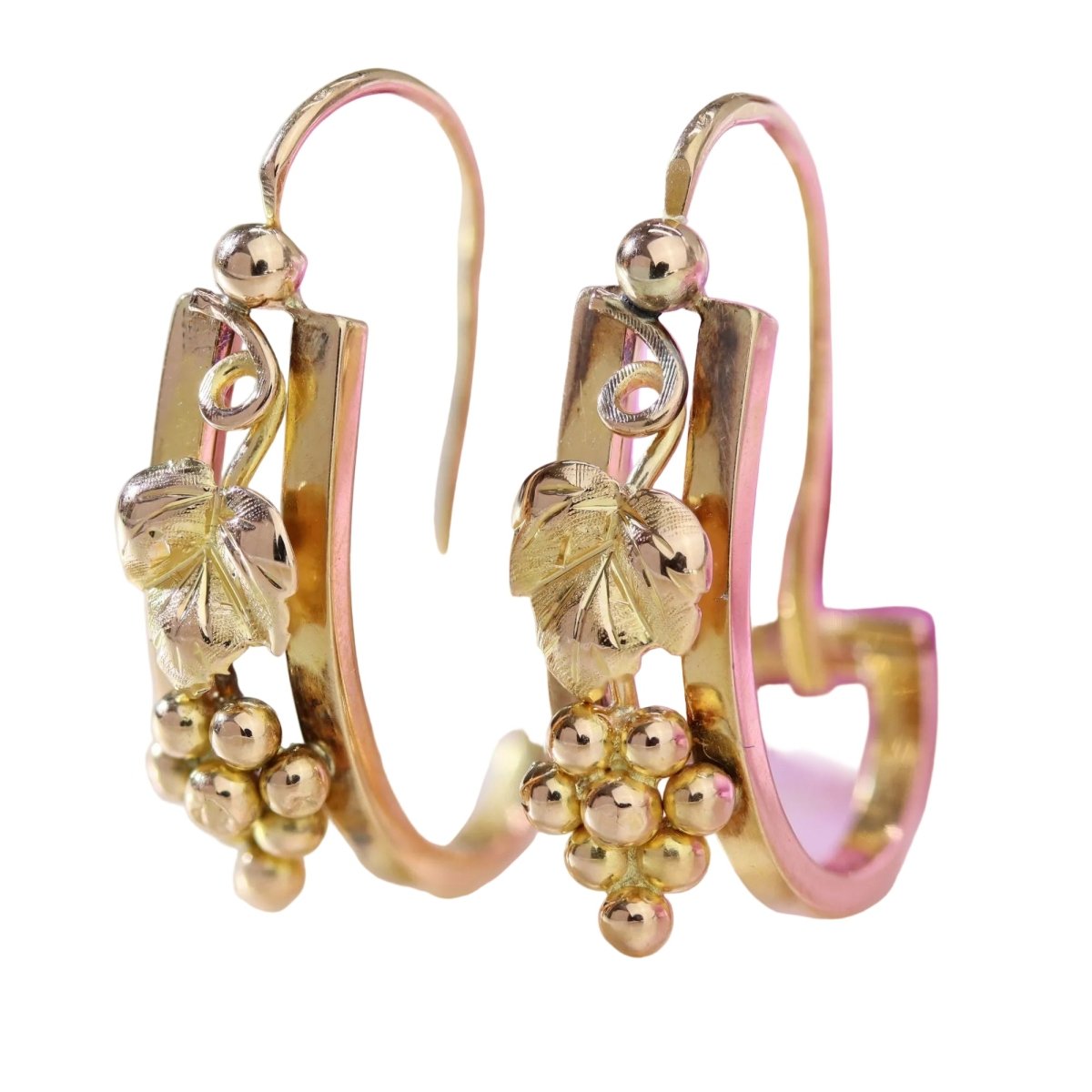 Boucles d'oreilles Dormeuses en or rose - Castafiore
