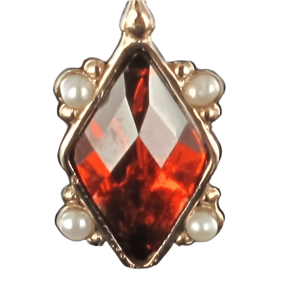 Boucles d'oreilles Dormeuses en or rose, argent et perles - Castafiore