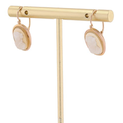 Boucles d'oreilles Dormeuses en or rose et agate - Castafiore