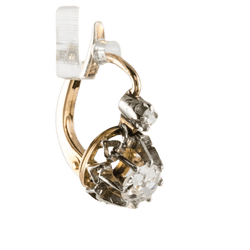 Boucles d'oreilles Dormeuses en or rose et diamants - Castafiore