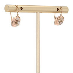 Boucles d'oreilles Dormeuses en or rose et diamants - Castafiore