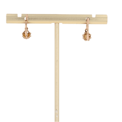 Boucles d'oreilles Dormeuses en or rose, perles et diamants - Castafiore