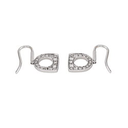 Boucles d'oreilles Dormeuses FRED "Success" en or blanc et diamants - Castafiore