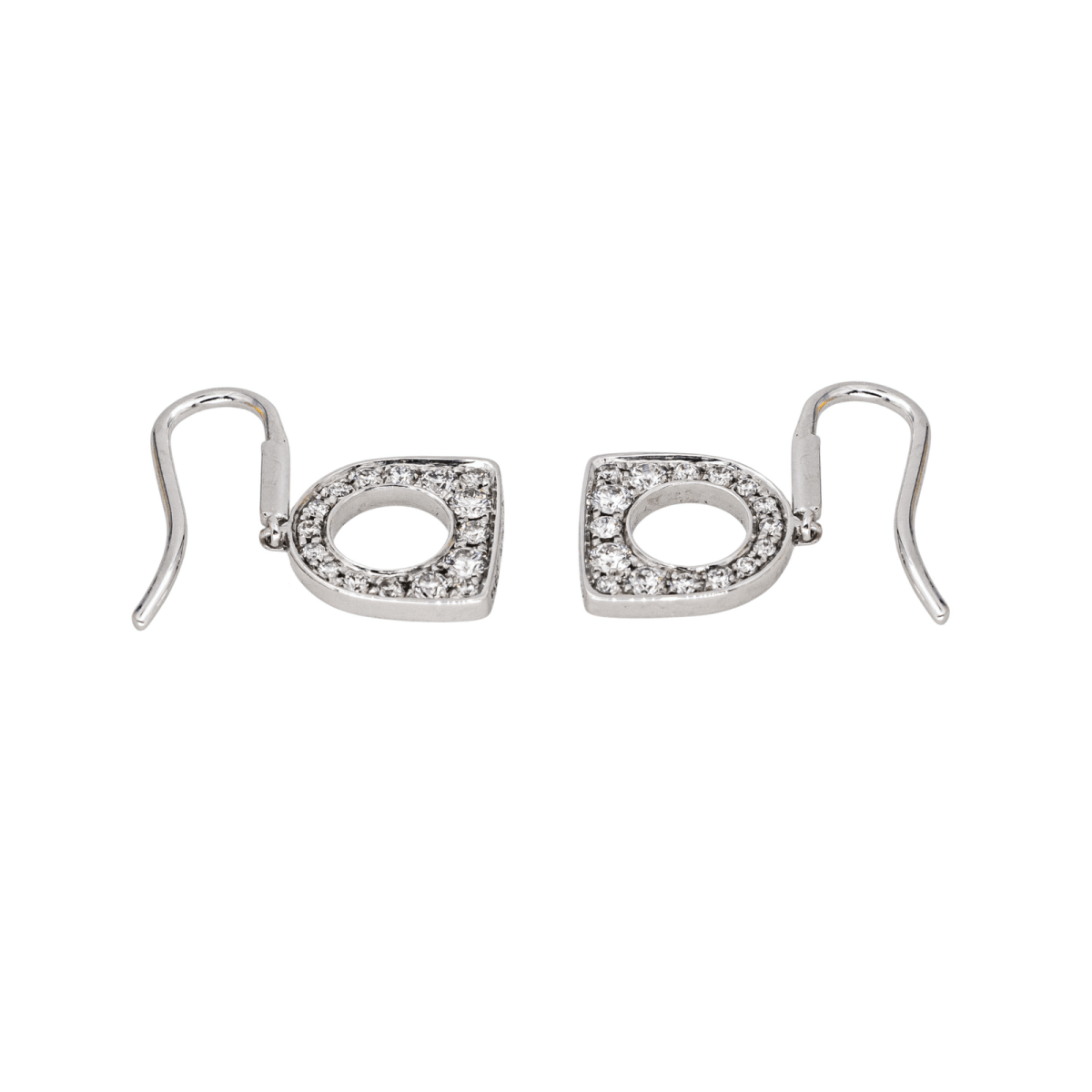 Boucles d'oreilles Dormeuses FRED "Success" en or blanc et diamants - Castafiore