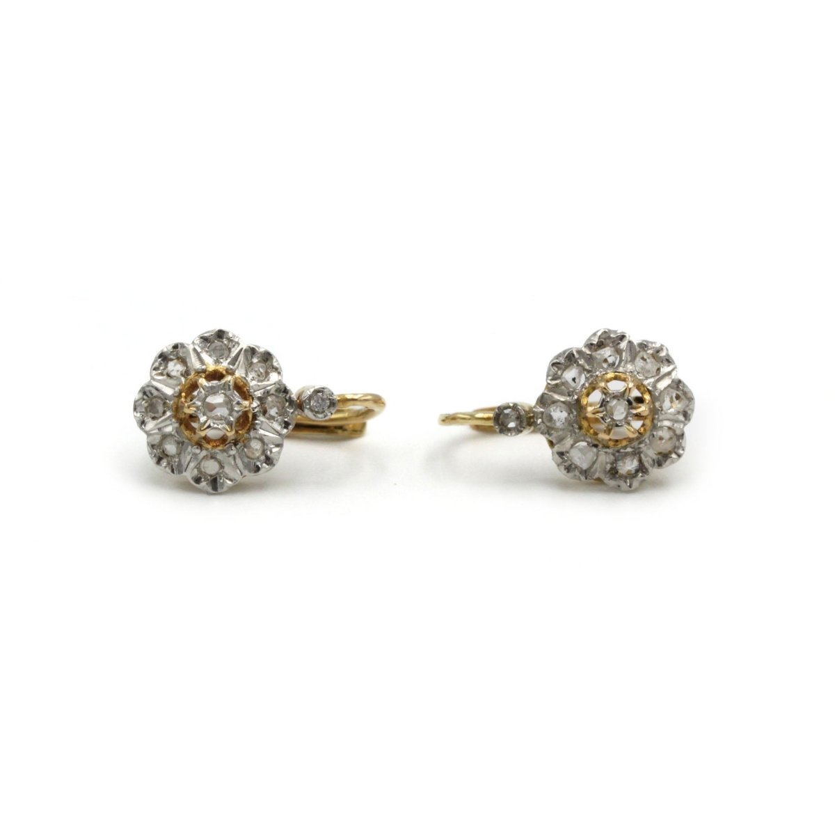 Boucles d'oreilles dormeuses - Or & Diamants - Castafiore