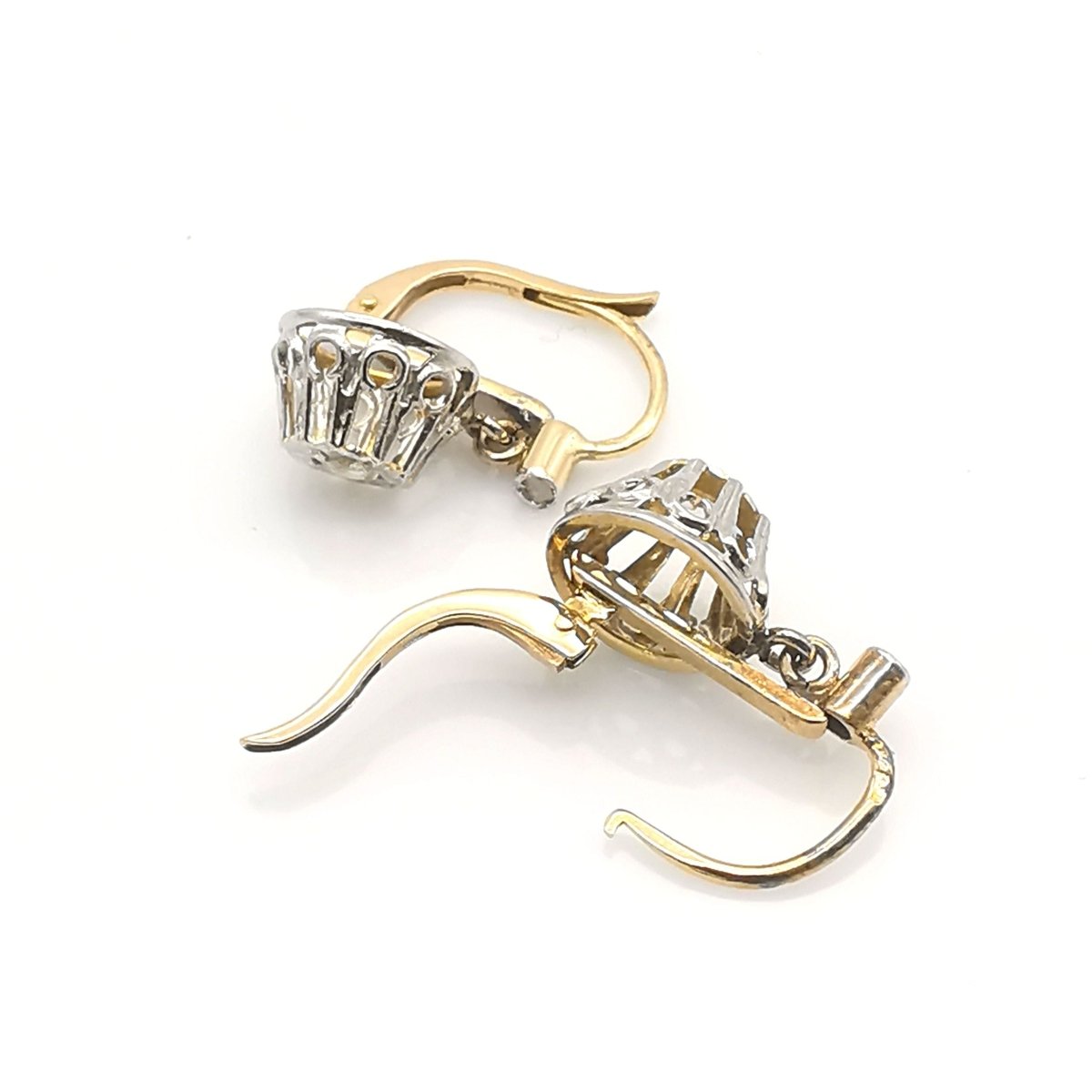 Boucles d'oreilles dormeuses Or Diamants - Castafiore