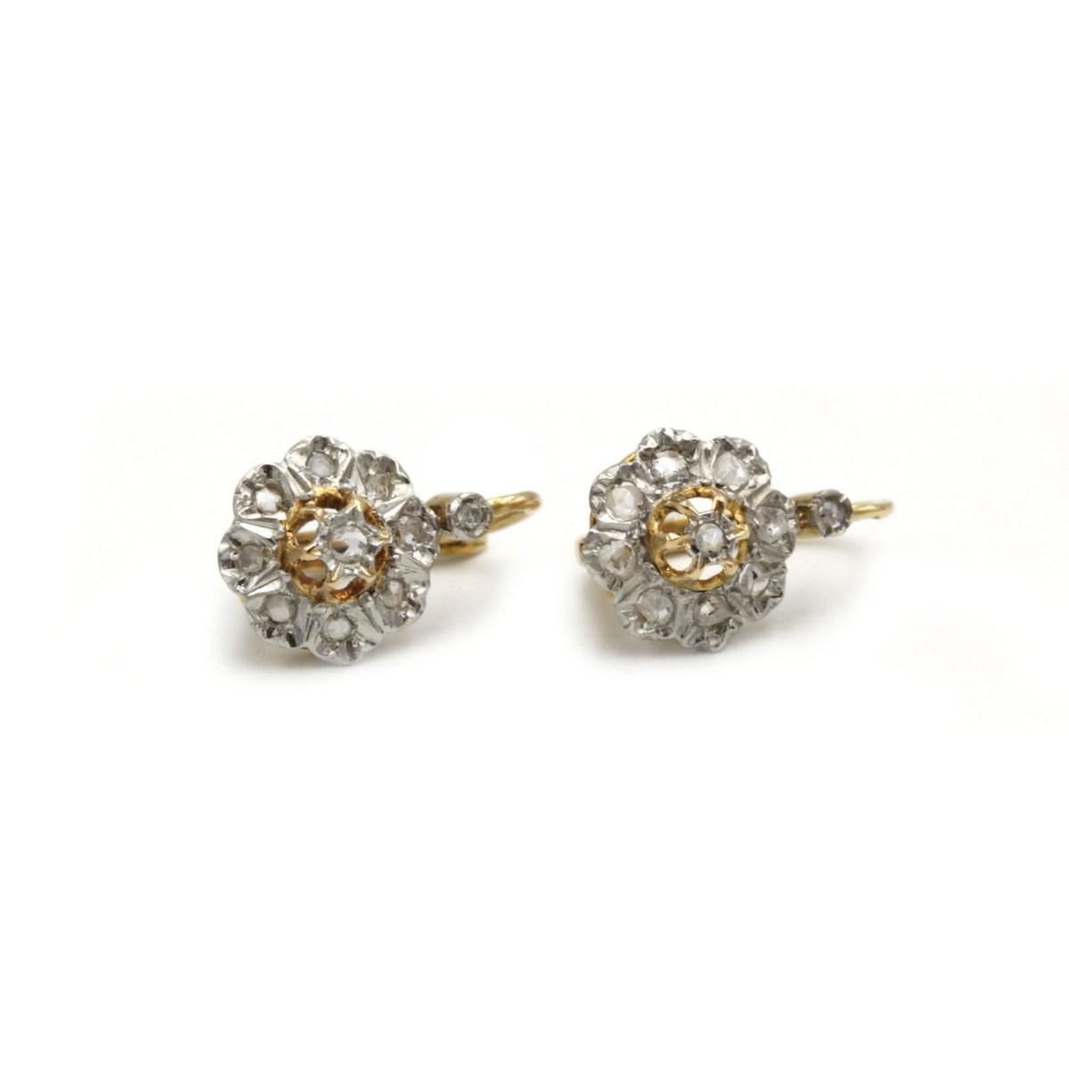 Boucles d'oreilles dormeuses - Or & Diamants - Castafiore