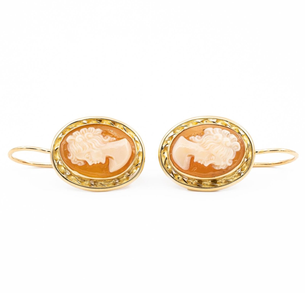 Boucles d'oreilles Dormeuses Or jaune Agate - Castafiore