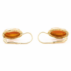 Boucles d'oreilles Dormeuses Or jaune Agate - Castafiore