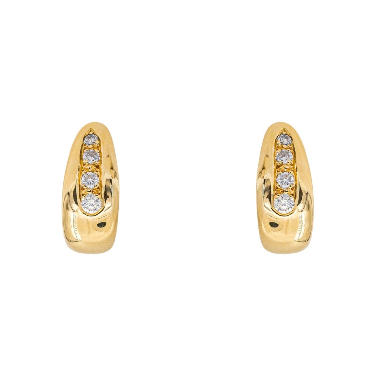 Boucles d'oreilles Dormeuses Or jaune Diamant - Castafiore