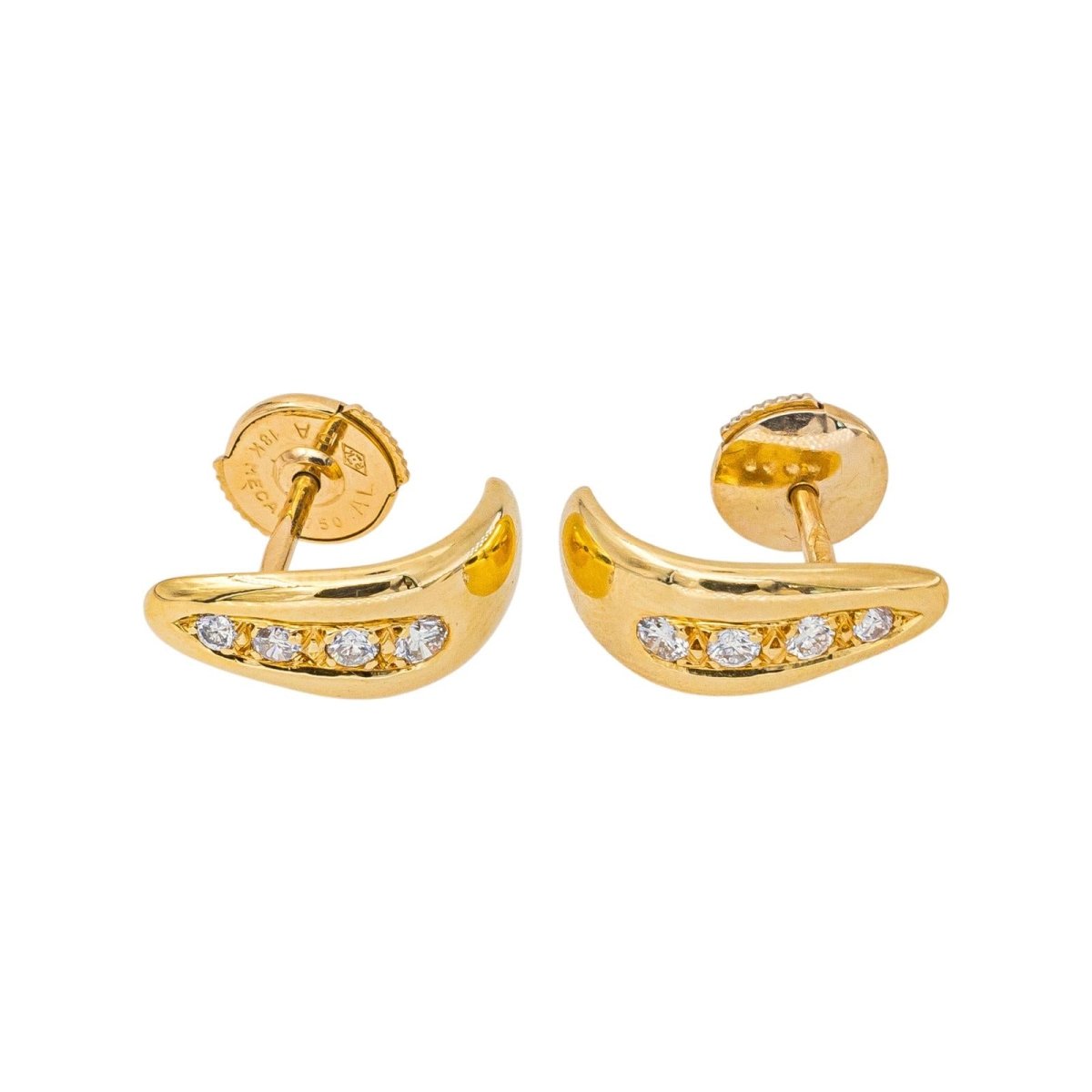 Boucles d'oreilles Dormeuses Or jaune Diamant - Castafiore