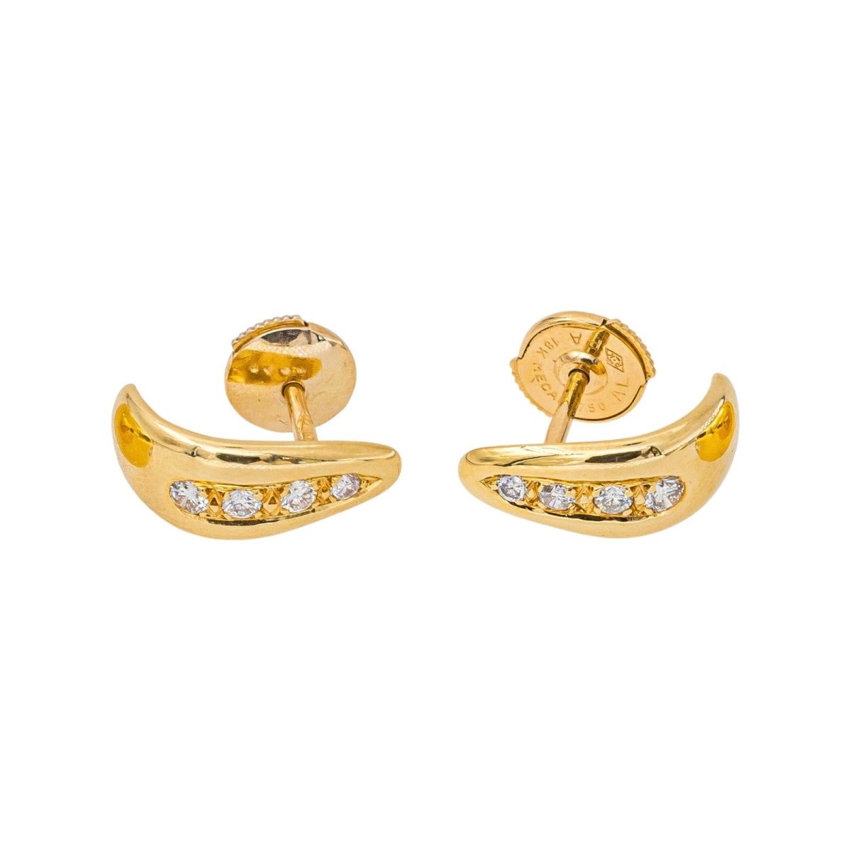Boucles d'oreilles Dormeuses Or jaune Diamant - Castafiore