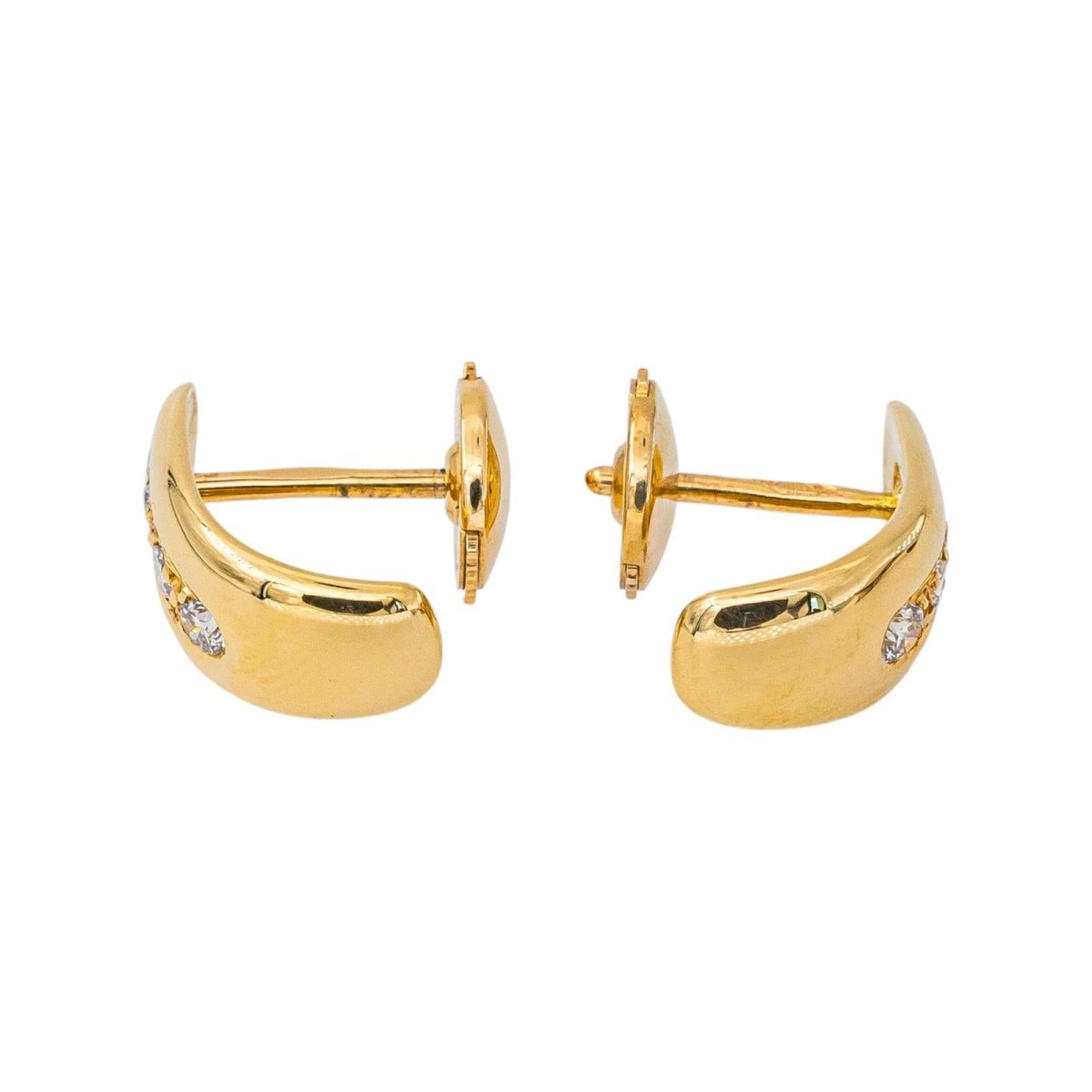 Boucles d'oreilles Dormeuses Or jaune Diamant - Castafiore