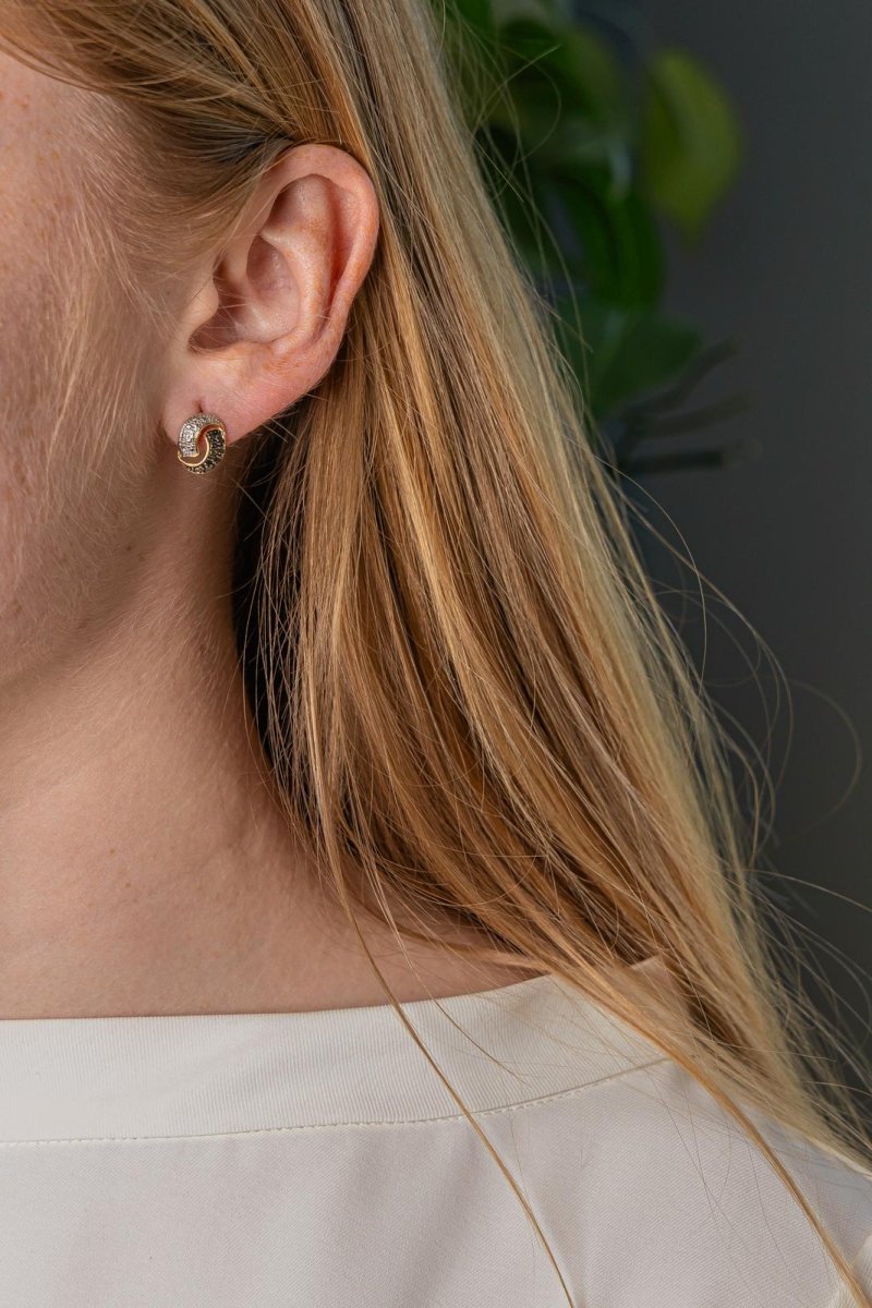 Boucles d'oreilles Dormeuses Or jaune Diamant - Castafiore