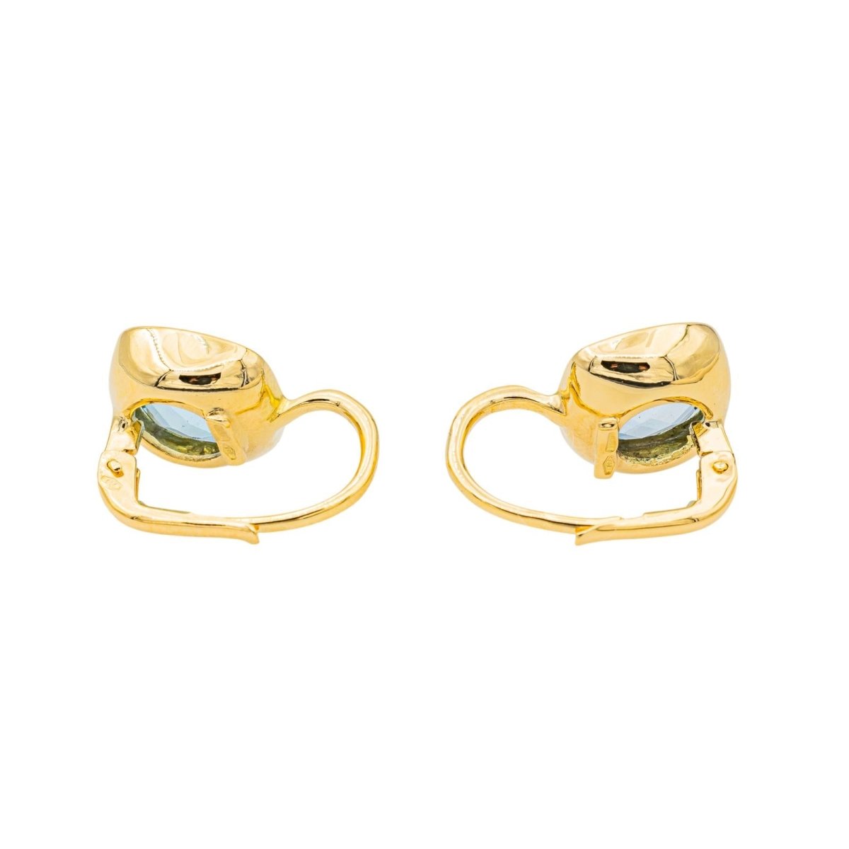 Boucles d'oreilles Dormeuses Or Jaune Topaze Birolette - Castafiore