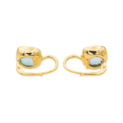 Boucles d'oreilles Dormeuses Or Jaune Topaze Birolette - Castafiore