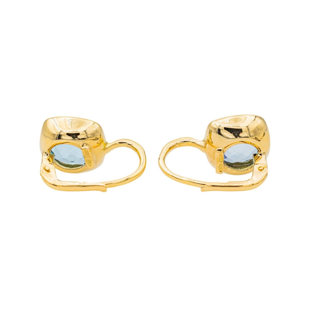 Boucles d'oreilles Dormeuses Or Jaune Topaze Birolette - Castafiore