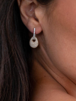 Boucles d'oreilles Dormeuses Or rose Diamant - Castafiore