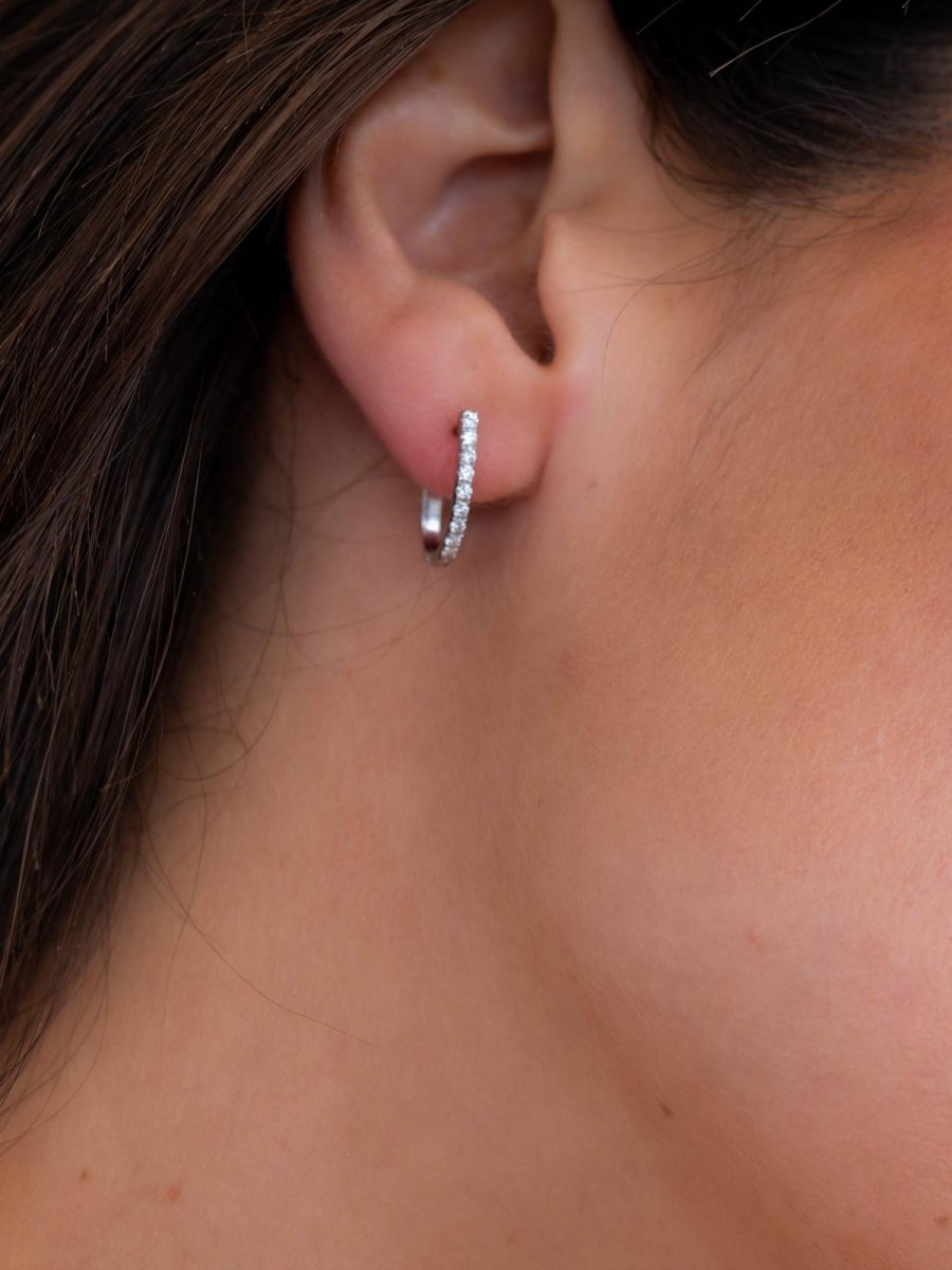 Boucles d'oreilles Dormeuses Or rose Diamant - Castafiore