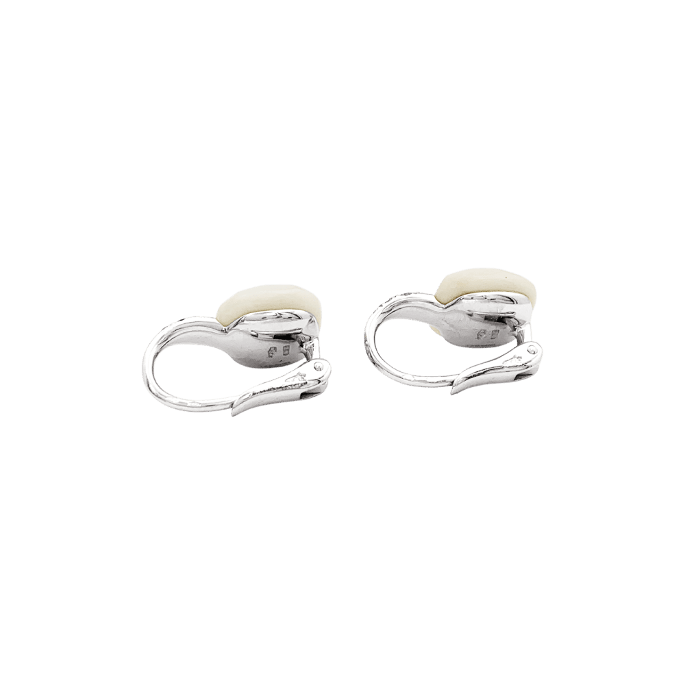 Boucles d'oreilles Dormeuses POMELLATO "Capri" en or blanc et diamants - Castafiore