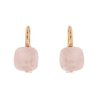 Boucles d'oreilles Dormeuses POMELLATO "Nudo" en or rose et quartz - Castafiore