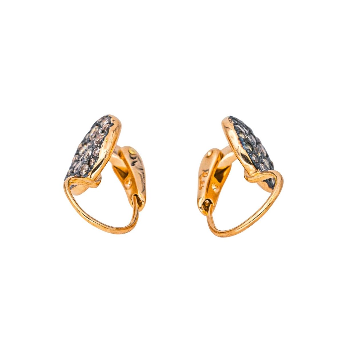 Boucles d'oreilles Dormeuses POMELLATO "Sabbia" en or rose et diamants - Castafiore