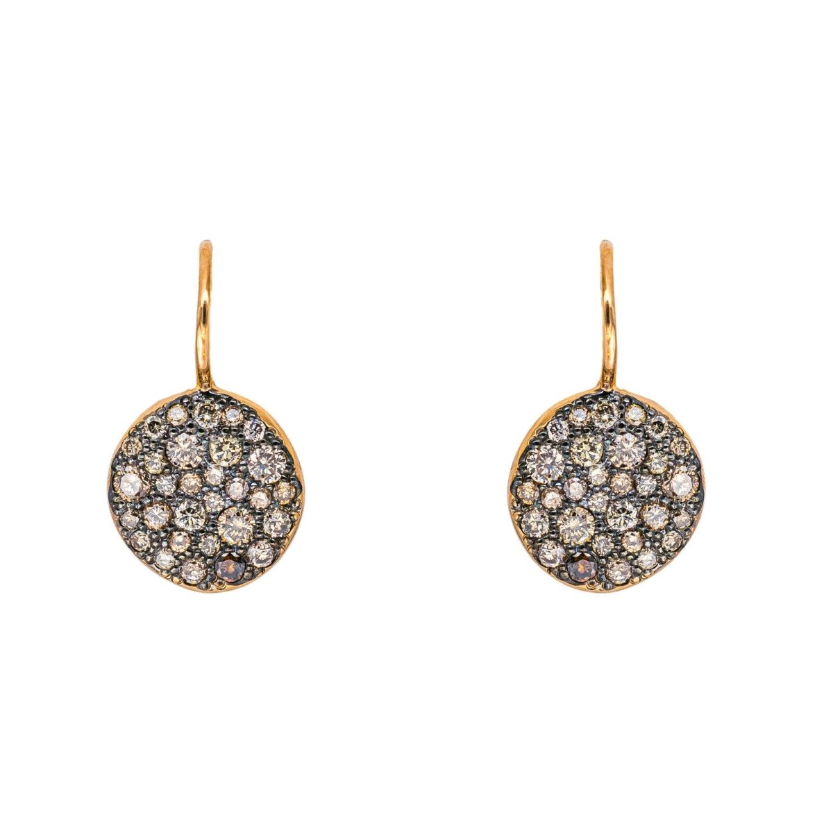 Boucles d'oreilles Dormeuses POMELLATO "Sabbia" en or rose et diamants - Castafiore
