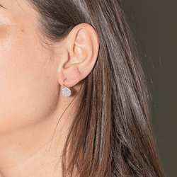 Boucles d'oreilles Dormeuses POMELLATO "Sabbia" en or rose, or blanc et diamants - Castafiore