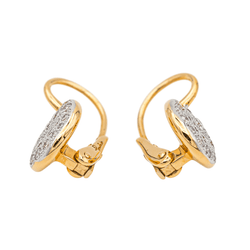 Boucles d'oreilles Dormeuses POMELLATO "Sabbia" en or rose, or blanc et diamants - Castafiore