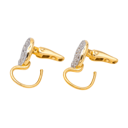 Boucles d'oreilles Dormeuses POMELLATO "Sabbia" en or rose, or blanc et diamants - Castafiore