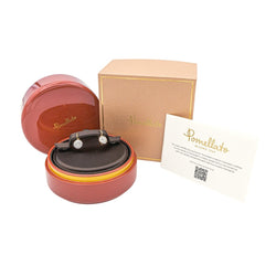 Boucles d'oreilles Dormeuses POMELLATO "Sabbia" en or rose, or blanc et diamants - Castafiore