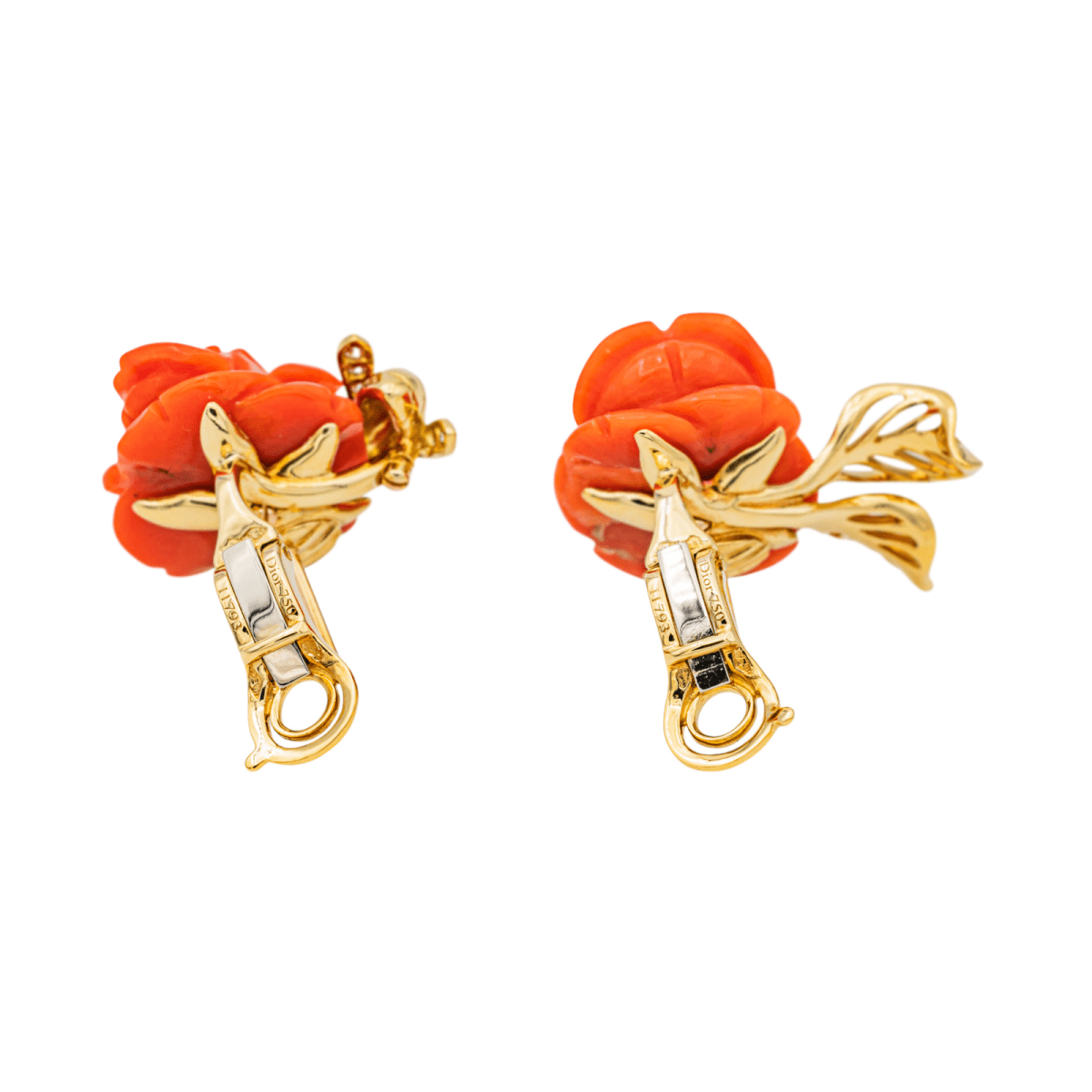 Boucles d'oreilles Dormeuses Pré Catelan Dior en or jaune et diamant - Castafiore