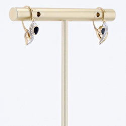 Boucles d'oreilles DORMEUSES Saphirs en or jaune - Castafiore