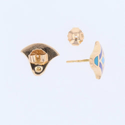 Earrings Egyptian gold enamel