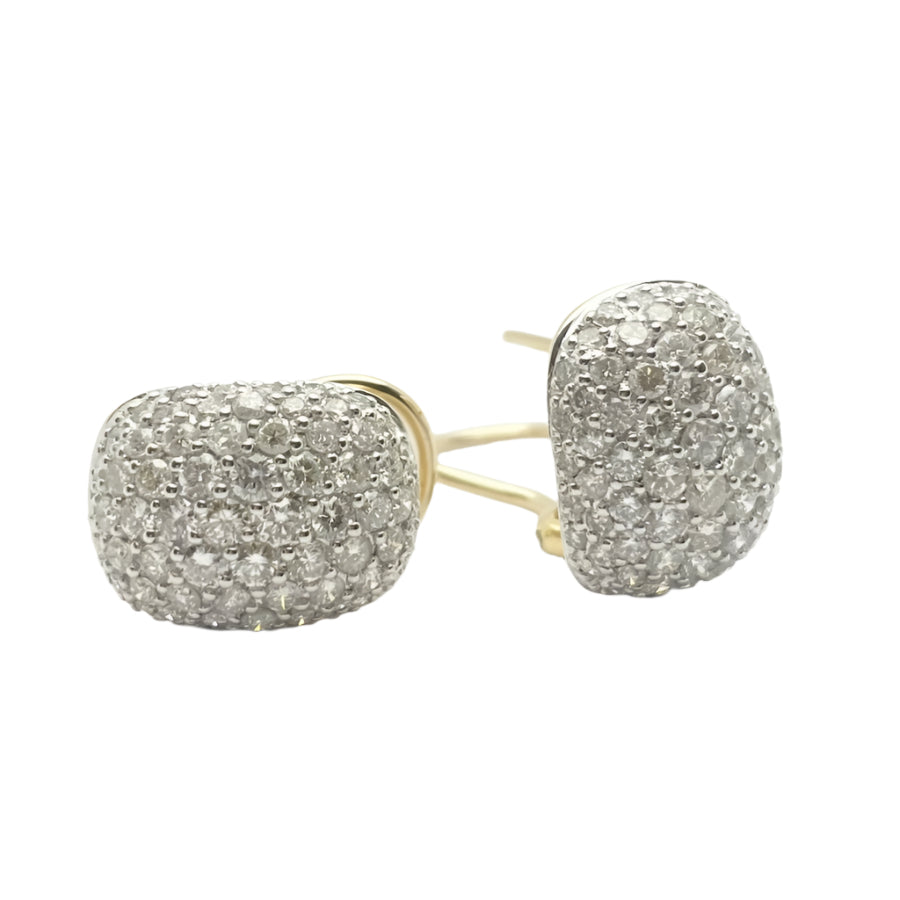 Boucles d'oreilles en or 18KT avec diamants naturels ct 2.50 - Castafiore