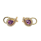 Boucles d'oreilles en or, améthystes et diamants - Castafiore