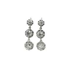 Boucles d'oreilles en or blanc et diamants - Castafiore