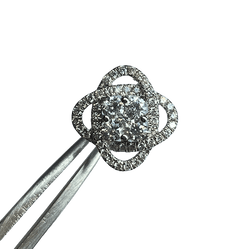Boucles d'oreilles en or blanc et diamants - Castafiore