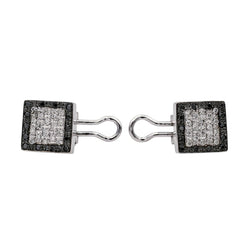 Boucles d'oreilles en or blanc et diamants - Castafiore