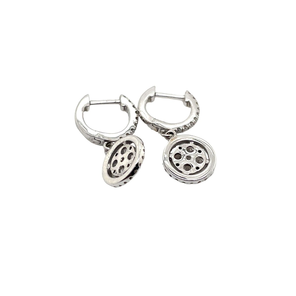 Boucles d'oreilles en or blanc et diamants - Castafiore