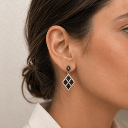 Boucles d’oreilles en or blanc et diamants - Castafiore