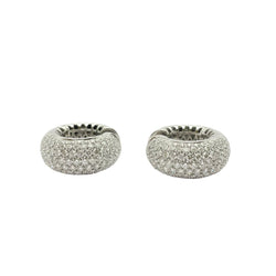Boucles d'oreilles en or blanc et diamants - Castafiore
