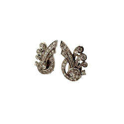 Boucles d'oreilles en or blanc et diamants - Castafiore