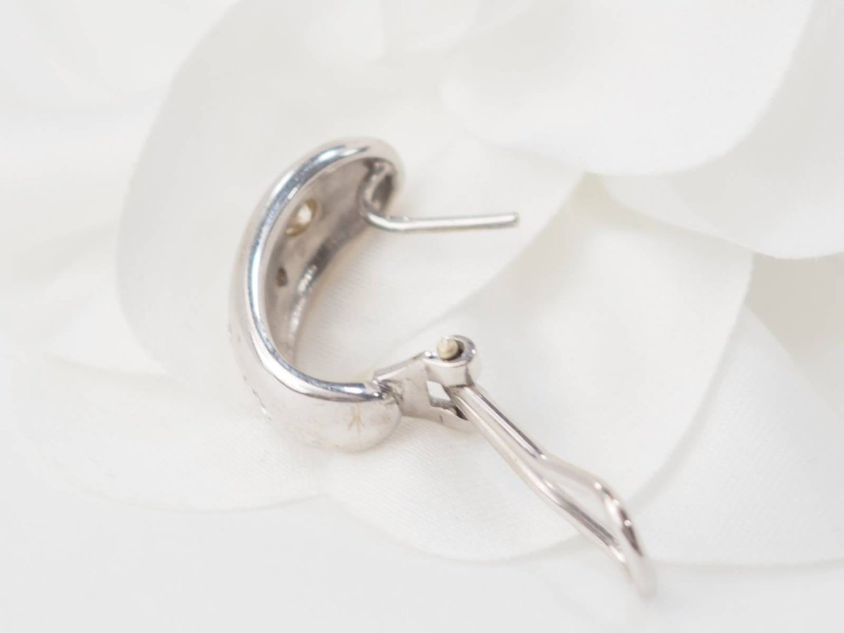 Boucles d'Oreilles En Or Blanc Et Diamants - Castafiore