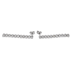 Boucles d'oreilles en or blanc et diamants - Castafiore