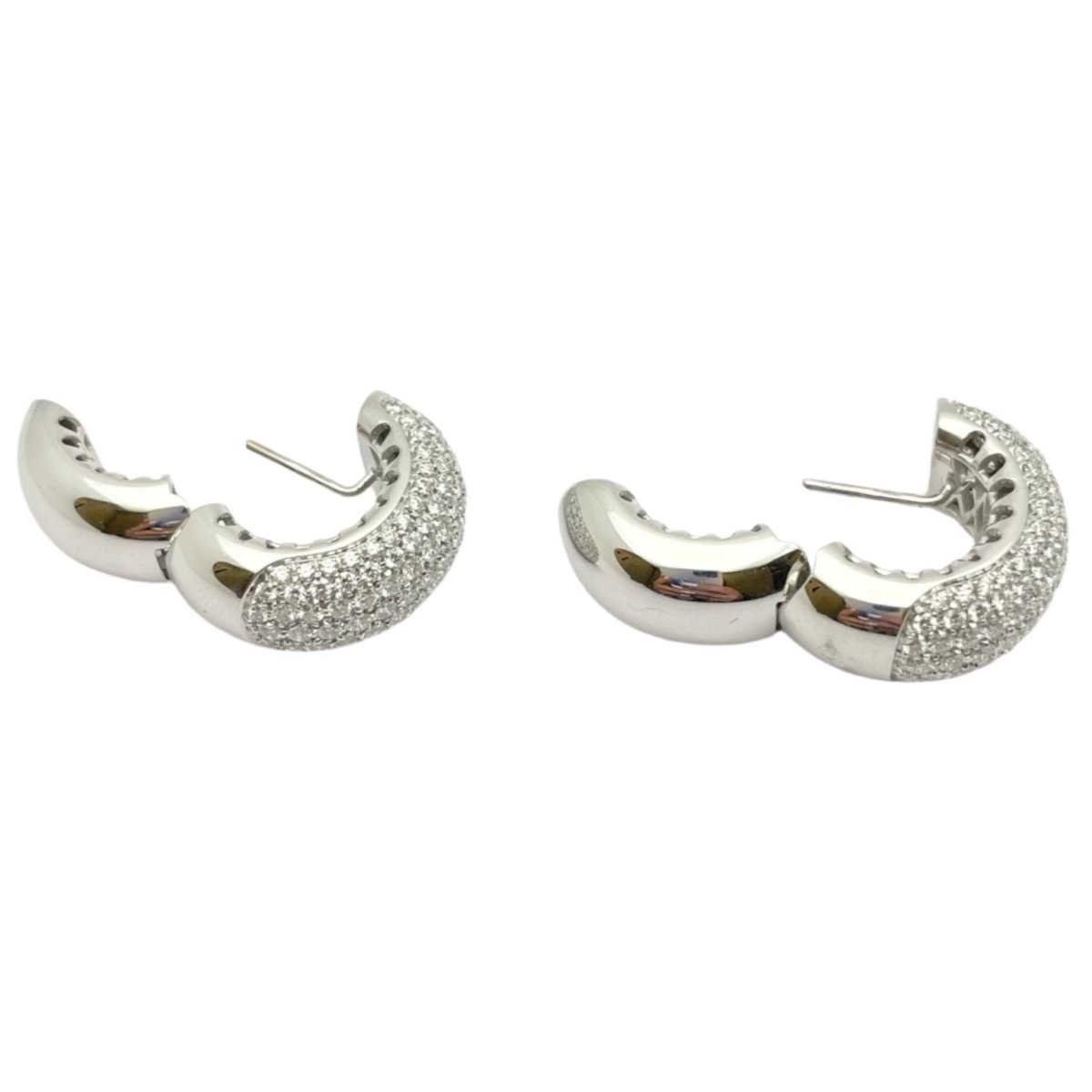 Boucles d'oreilles en or blanc et diamants - Castafiore