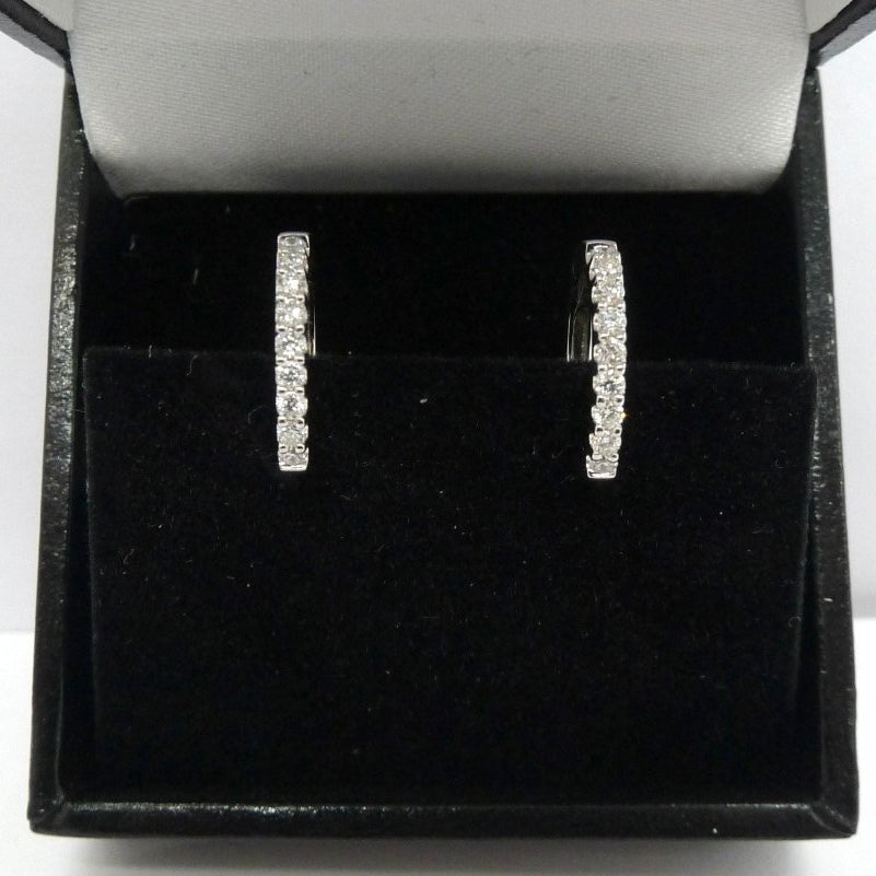 Boucles d'oreilles en or blanc et diamants - Castafiore