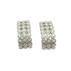 Boucles d'oreilles en or blanc et diamants - Castafiore